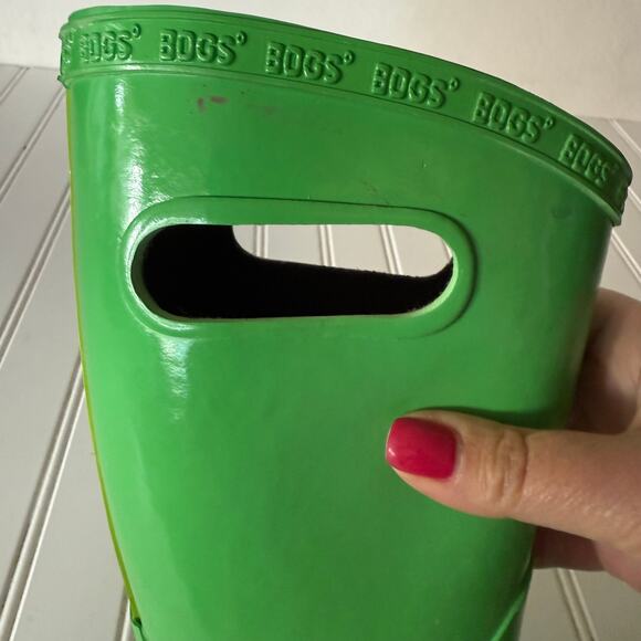 Bogs Green Rainboots size Youth 13 - Picture 7 of 10